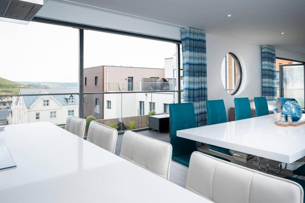 4Br-8Guests-Balcony-Beachview-Pool-Pets Woolacombe Exteriör bild